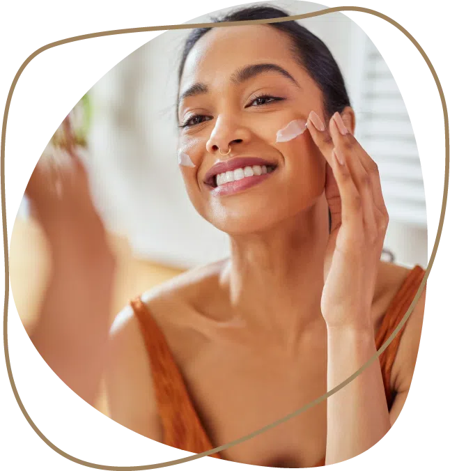 a woman smiling for the camera