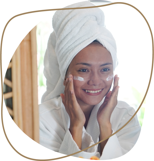 a woman smiling for the camera