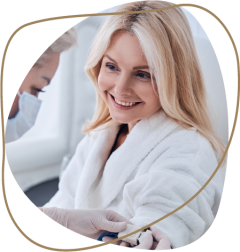 a close up of a woman